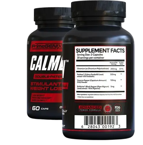 CalmLean Review - Stimulant-Free Weight Loss Supplement Bottle Front and Back